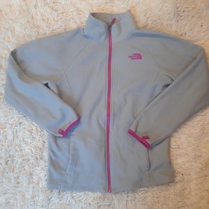 The north face fleece jacket girls XL zip up